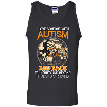 Halloween T-shirt I Love Someone With Autism To The Moon