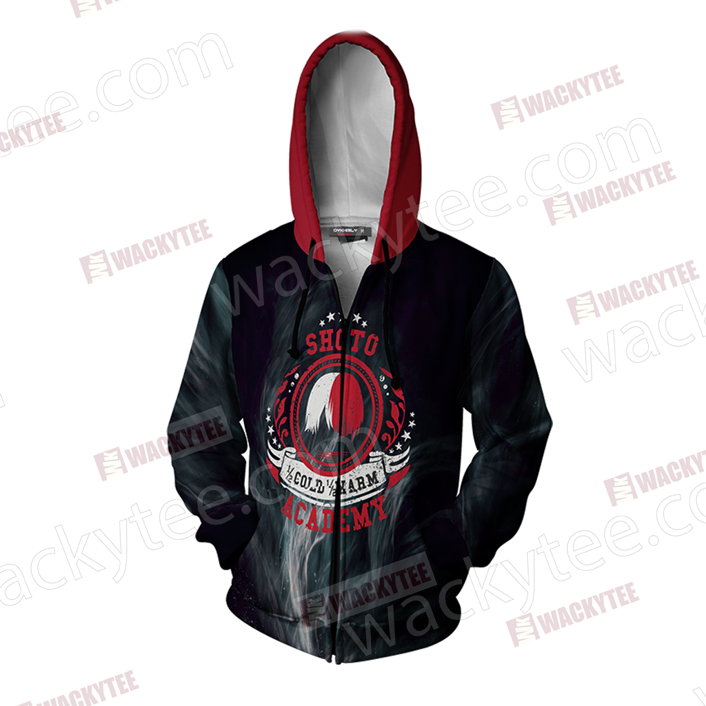 Boku No Hero Academia Shoto Todoroki Zip Up Hoodie Jacket