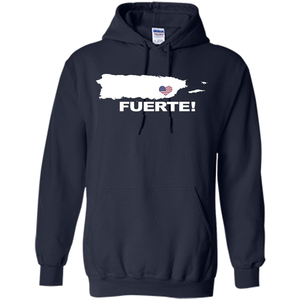 Fuerte T-Shirt Strong Support for Puerto Rico T-shirt Navy