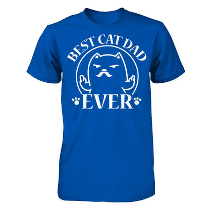 Best Cat Dad Ever T-shirt Next Level - Unisex Fitted Tee Royal