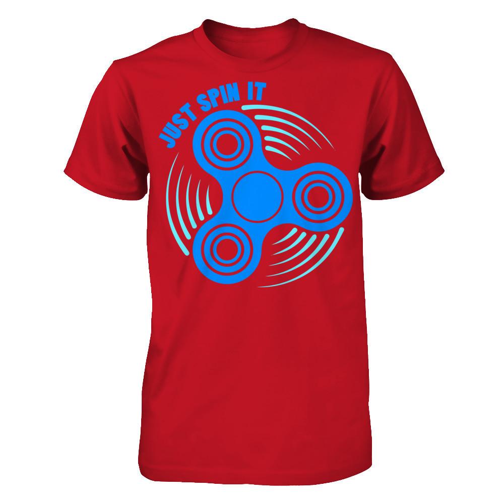 Fidget Lover T-shirt Just Spin It Gildan - Short Sleeve Tee Red