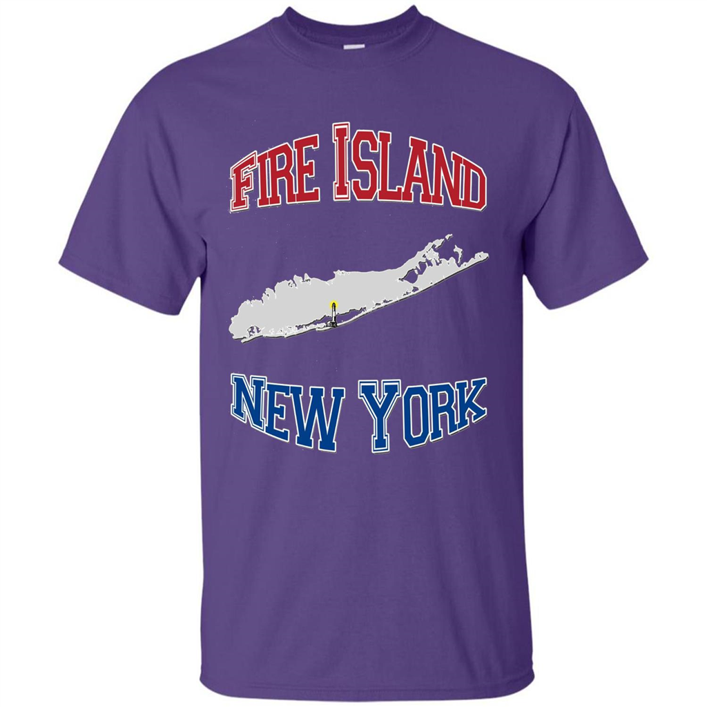 Fire Island New York T-shirt Purple