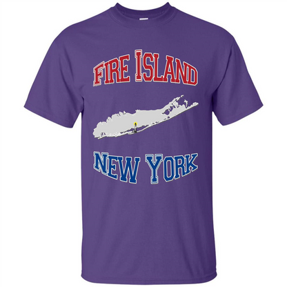 Fire Island New York T-shirt Purple