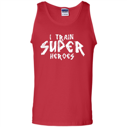 I Train Super Heroes T-shirt Red