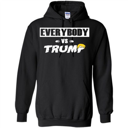 Funny American T-shirt Everybody Vs Trump Black