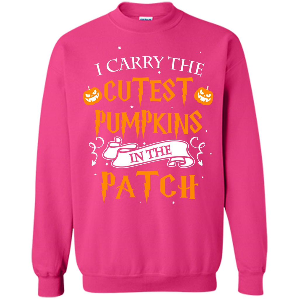 Halloween T-shirt I Carry The Cutest Pumpkins In The Patch T-shirt Heliconia