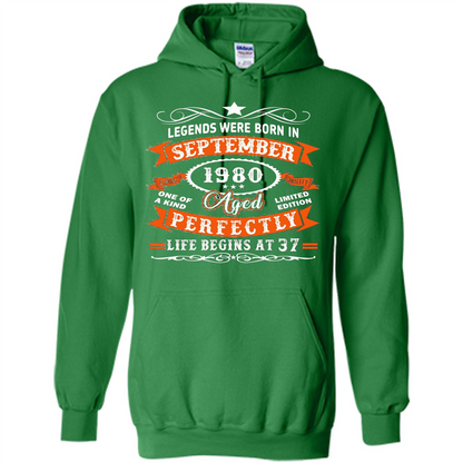 Legends Were Born In September 1980 T-shirt Birthday Gift T-shirt Irish Green