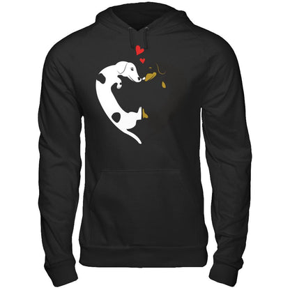 Dog Heart - Love Dog T-shirt Gildan - Pullover Hoodie Black