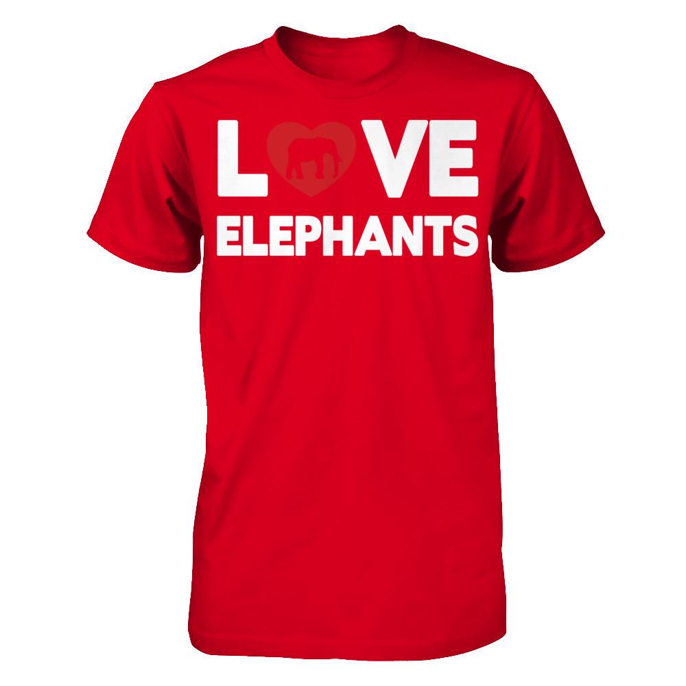 Love Elephants Next Level - Unisex Fitted Tee Red