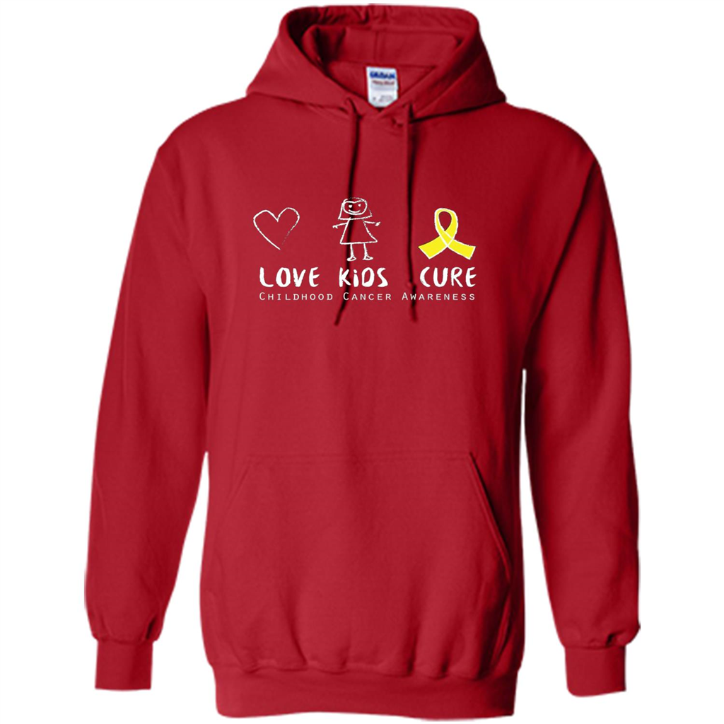 Love Kids Cure Childhood Cancer Awareness T-shirt Red