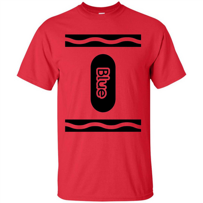 Blue Crayon Halloween Costume T-shirt Red