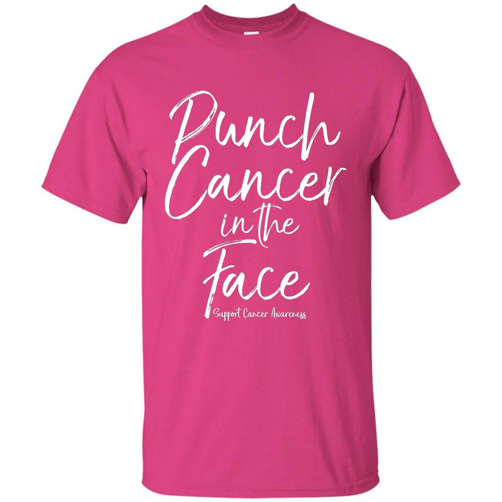 Punch Cancer in the Face Support Cancer Awareness T-shirt Heliconia