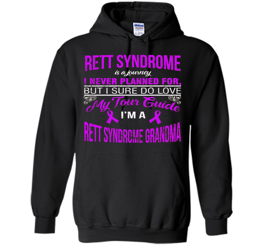 I Love My Tour Guide I'm A Rett Syndrome Grandma T-shirt Black S