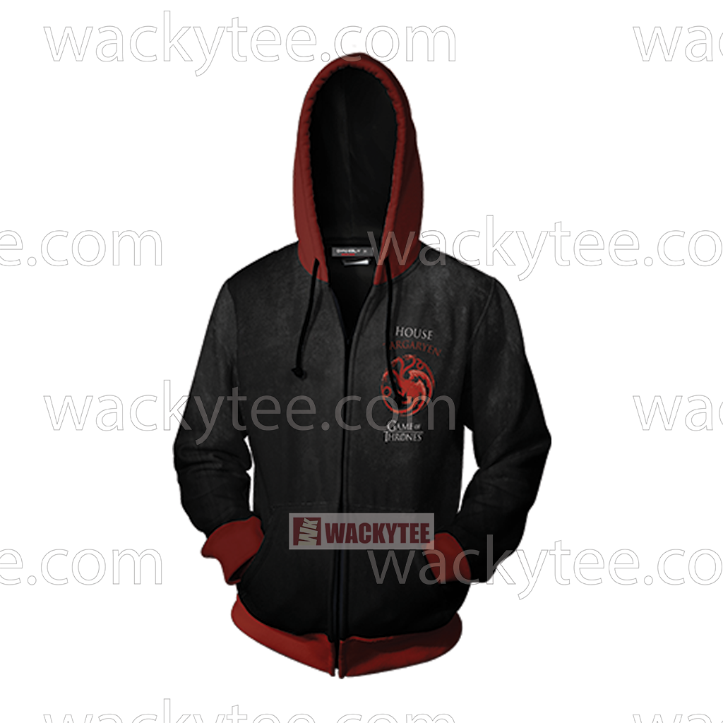Daenerys Targaryen Game Of Thrones Fire And Blood Zip Up Hoodie