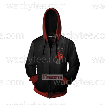 Daenerys Targaryen Game Of Thrones Fire And Blood Zip Up Hoodie