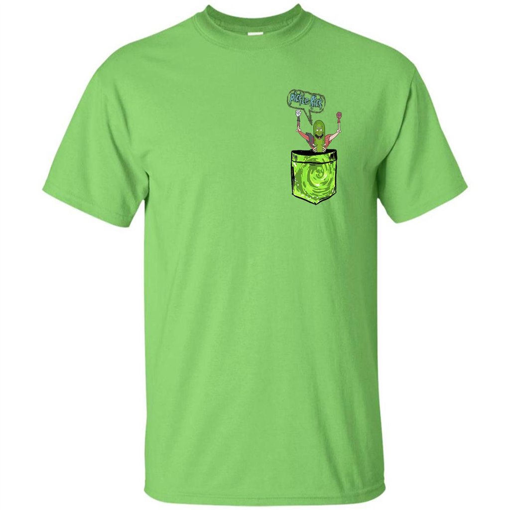 Pickle Rick T-shirt Lime