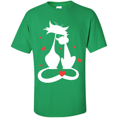 Cat Lover T-shirt Cat Couples Irish Green