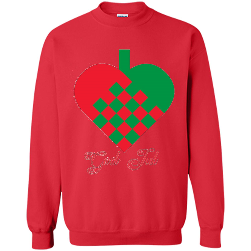 God Jul Merry Christmas T-shirt Red