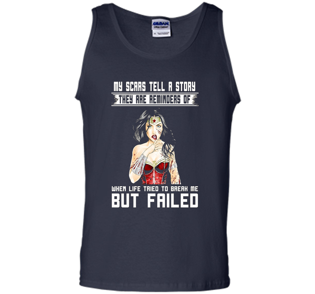 Women's My Scars Tell A Story They Are A Reminder Shirt cool shirt Navy