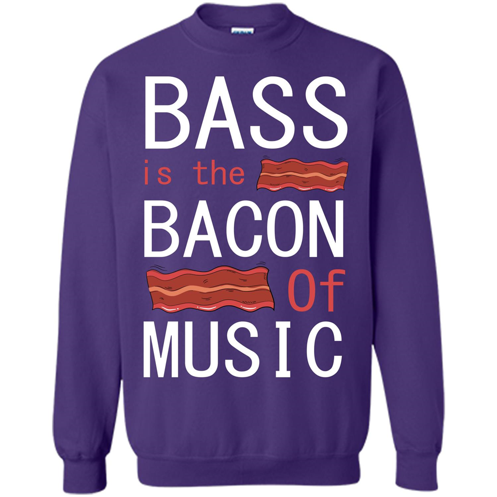 Bass Is The Bacon Of Music T-shirt Purple