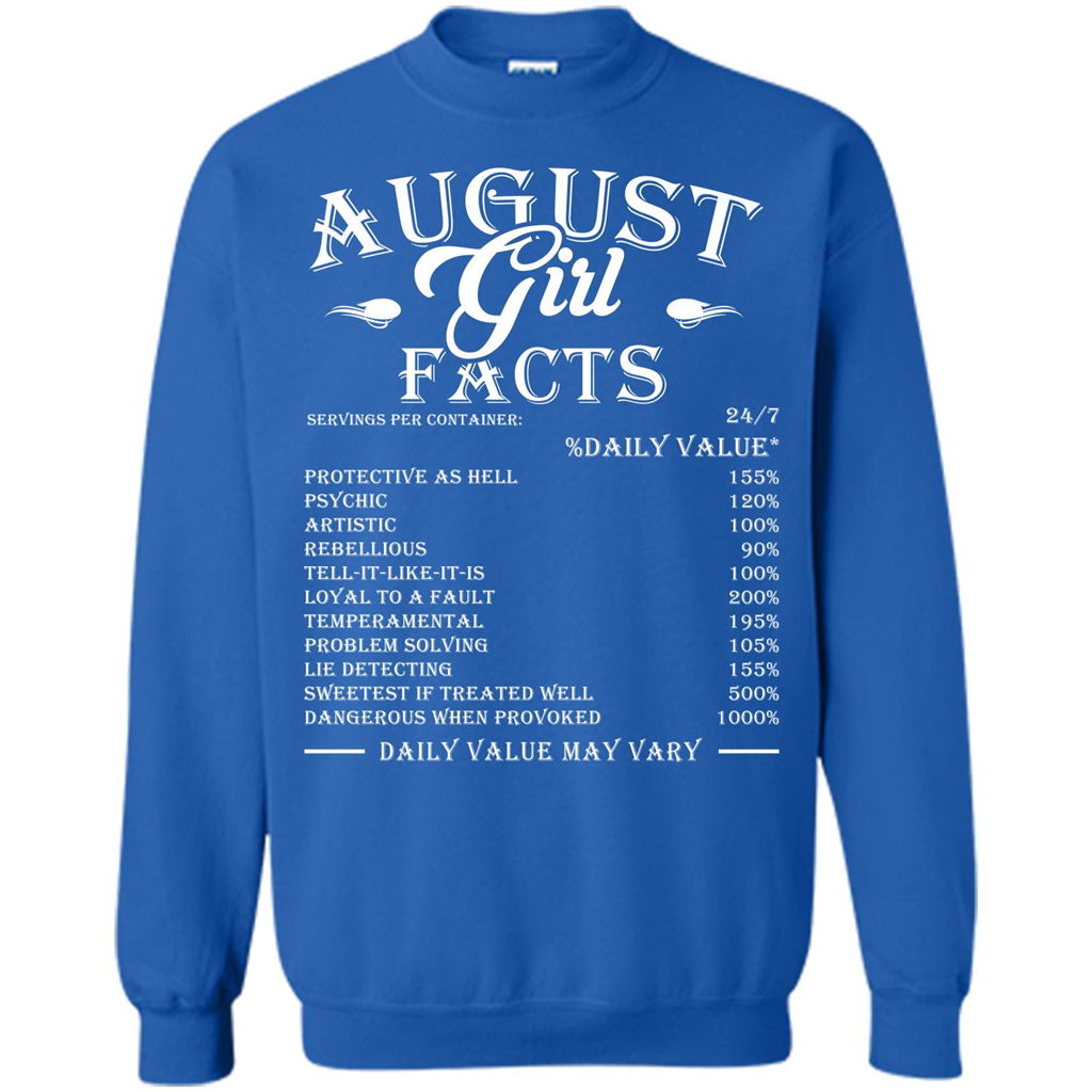 August Girl Facts T-shirt Royal