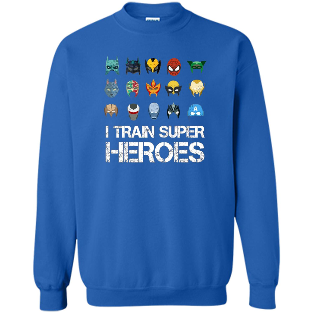 I Train Super Heroes T-shirt Royal
