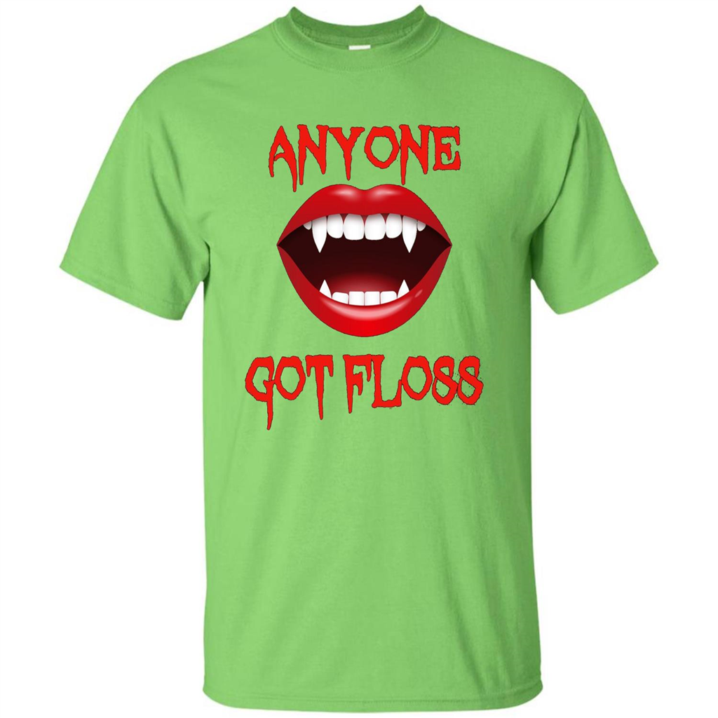 Anyone Got Floss Halloween Vampire T Shirt Scary Dental Fun