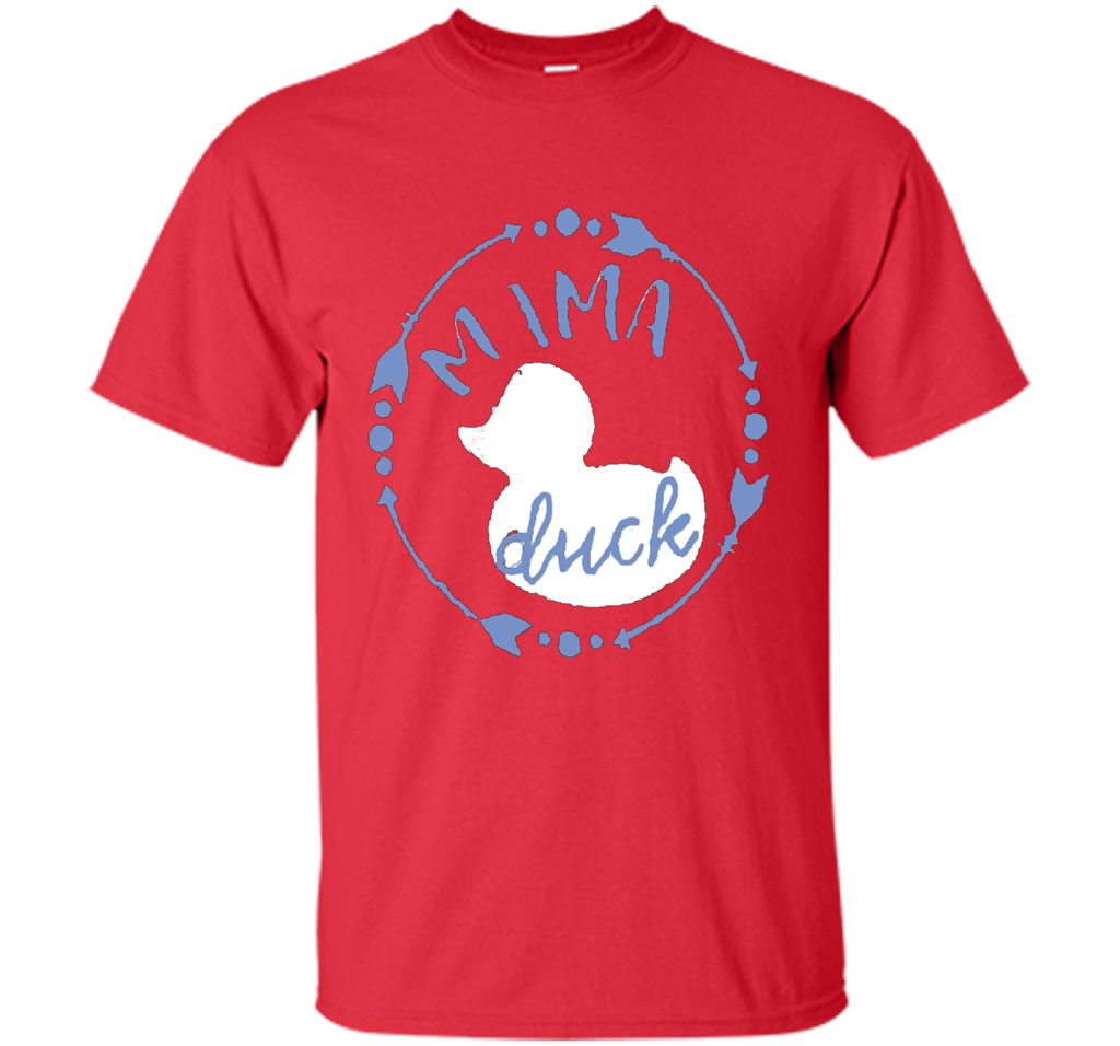 Women's Mama Duck TShirt, Mama Duck Plaid Shirt, Matching Fa shirt Red
