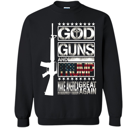 GOD Guns &amp; Trump 2nd Amendment T-Shirt shirt Black