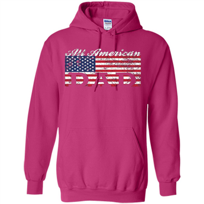 Fathers Day T-shirt All American Dad American Flag Heliconia