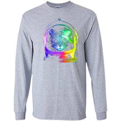 Astronaut Cat T-shirt Sport Grey