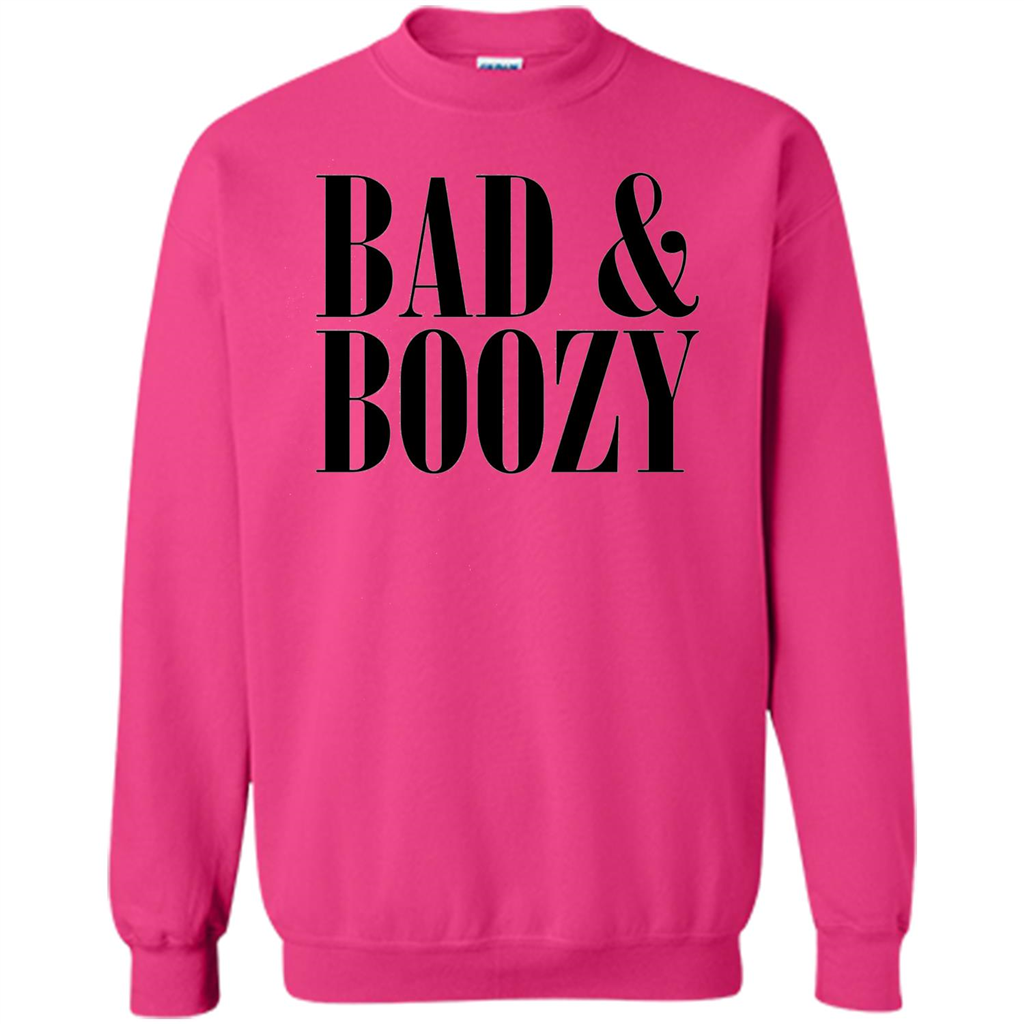 Bad And Boozy T-shirt Summer Beer Funny T-shirt Heliconia