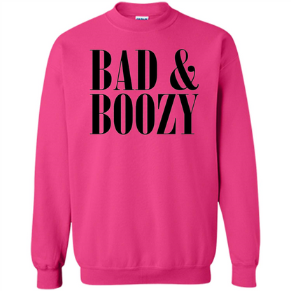 Bad And Boozy T-shirt Summer Beer Funny T-shirt Heliconia