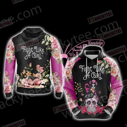 Breast Cancer - Fight Like A Girl 3D Hoodie