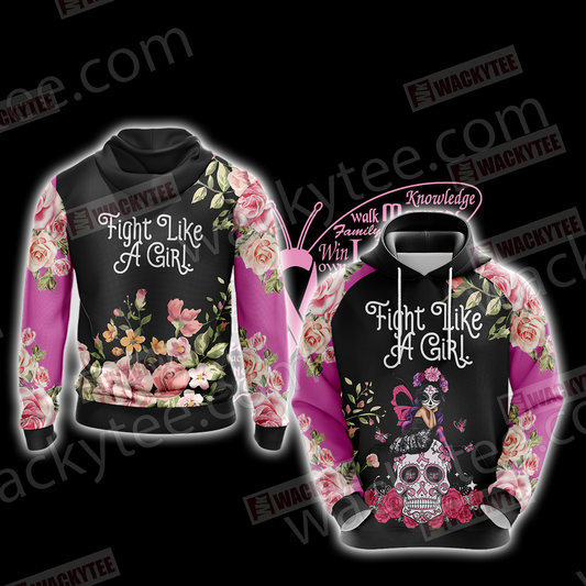 Breast Cancer - Fight Like A Girl 3D Hoodie