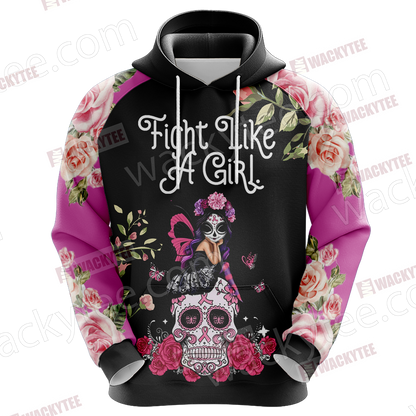 Breast Cancer - Fight Like A Girl 3D Hoodie