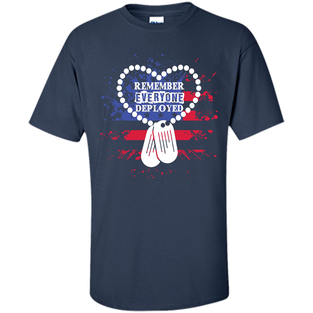 Military T-shirt RED Remember Everyone Deployed Navy
