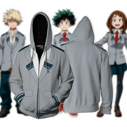 Boku No Hero Academia Uniform Cosplay Zip Up Hoodie Jacket 2