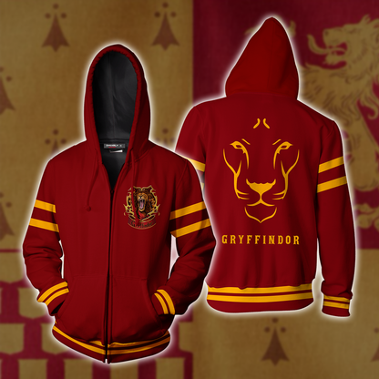 Gryffindor Hogwarts Harry Potter New Collection Zip Up Hoodie 4XL