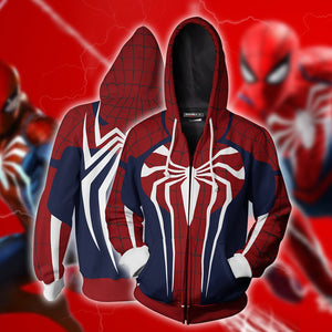 Spider-Man Cosplay PS4 New Look Zip Up Hoodie Jacket