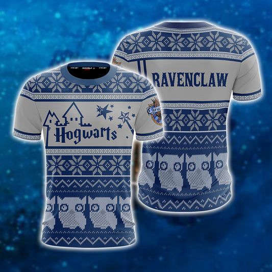 Ravenclaw Harry Potter Ugly Christmas Unisex 3D T-shirt