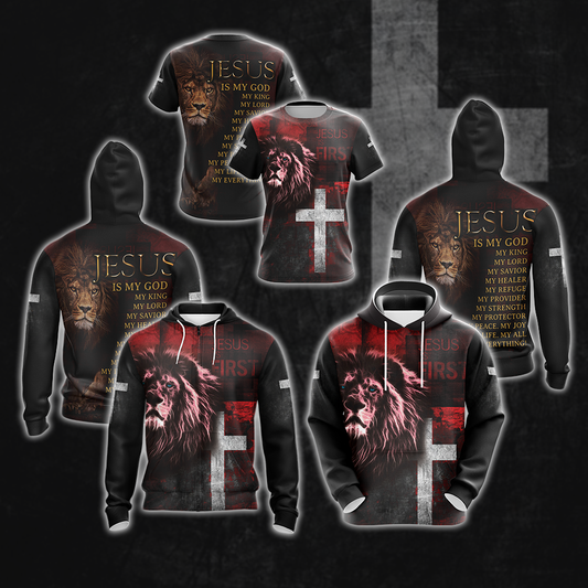 Chirstian Jesus Is My God My King My Lord Unisex 3D T-shirt