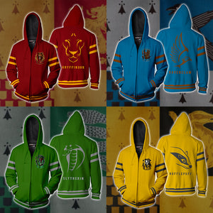 Slytherin Hogwarts Harry Potter New Collection Zip Up Hoodie