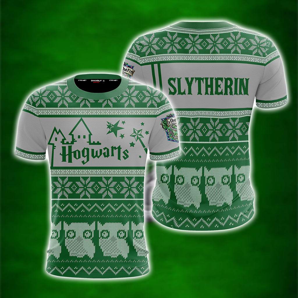 Slytherin Harry Potter Ugly Christmas Unisex 3D T-shirt
