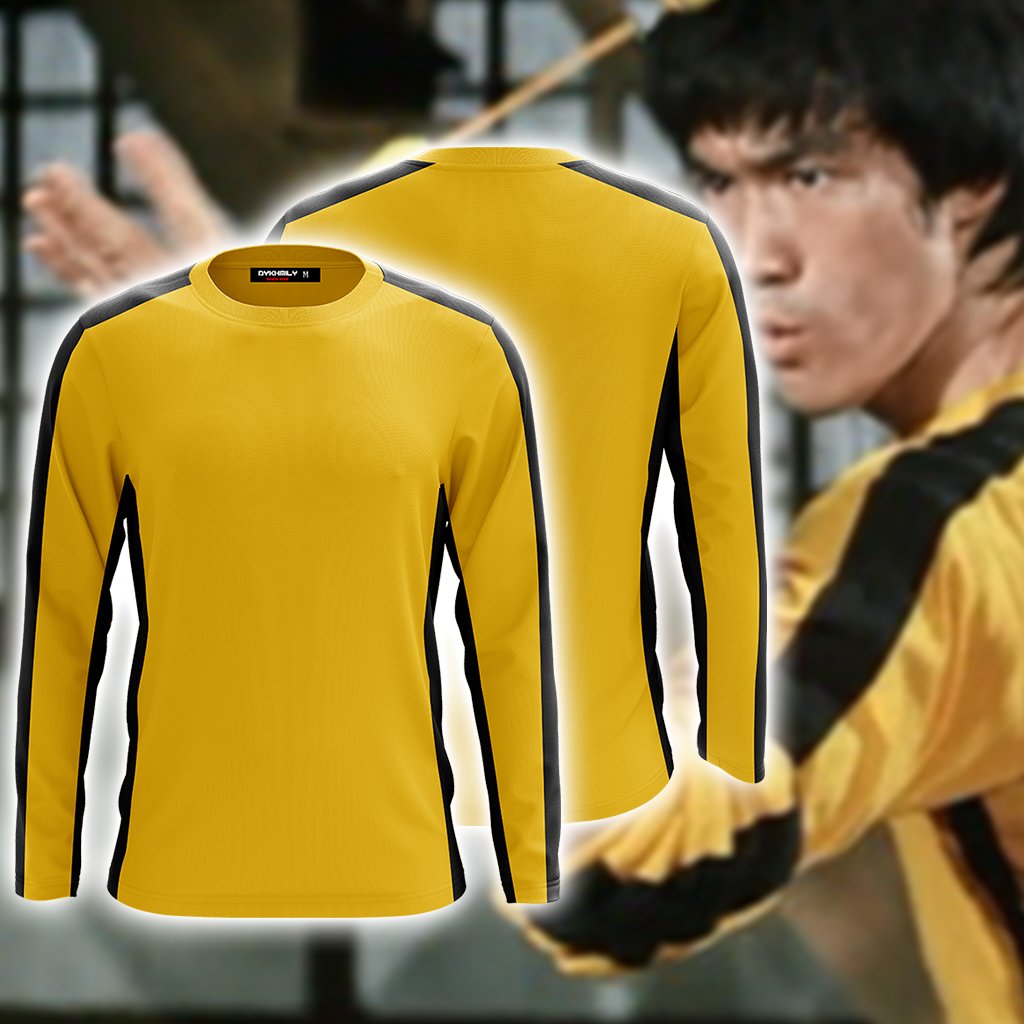 Game Of Death Bruce Lee Kung Fu Version Cosplay 3D Long Sleeve Shirt 2XL