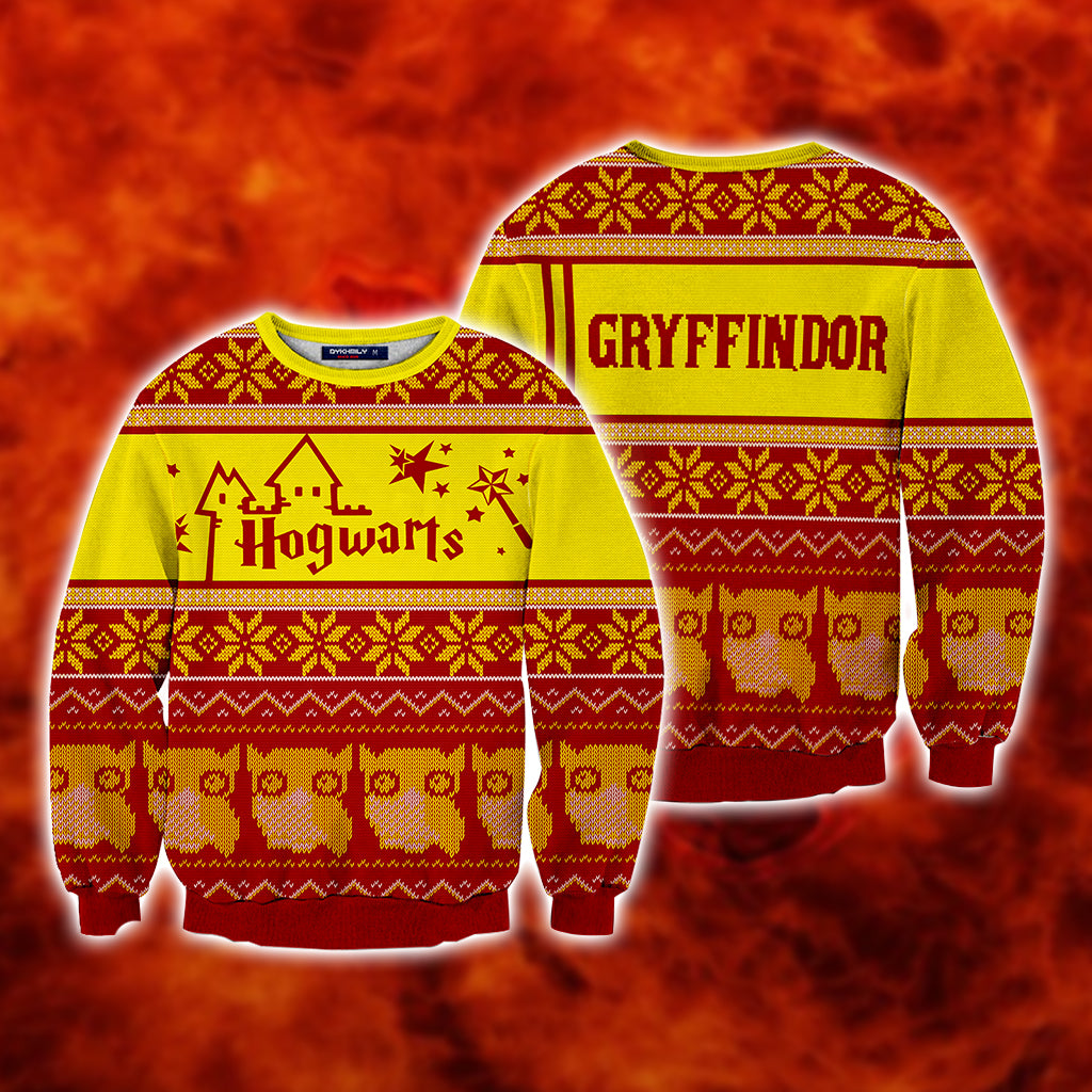 Gryffindor Harry Potter Ugly Christmas 3D Sweater