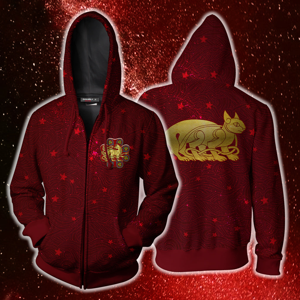 Ilvermorny Wampus House Harry Potter Zip Up Hoodie 4XL