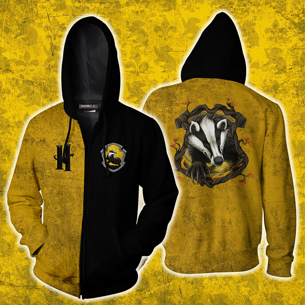A Hufflepuff Would Die With You Harry Potter Zip Up Hoodie 4XL