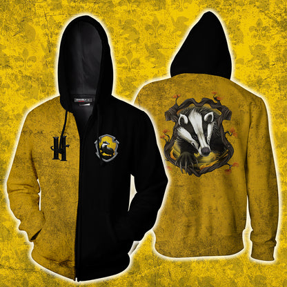 A Hufflepuff Would Die With You Harry Potter Zip Up Hoodie 4XL