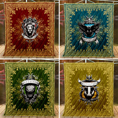 Mandala The Hufflepuff Badger Harry Potter 3D Quilt Blanket